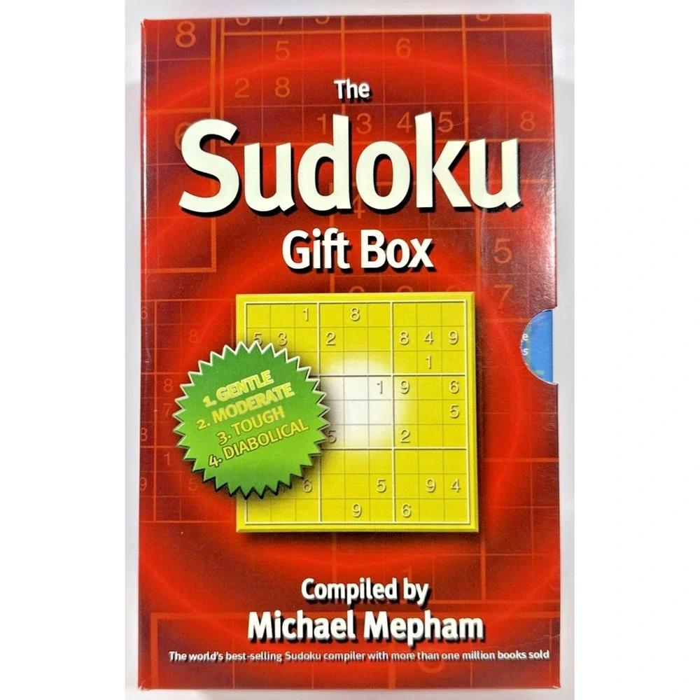 Michael Mepham The Sudoku Gift Box Set 4 Books 400 Puzzles Red Multi Logic Games